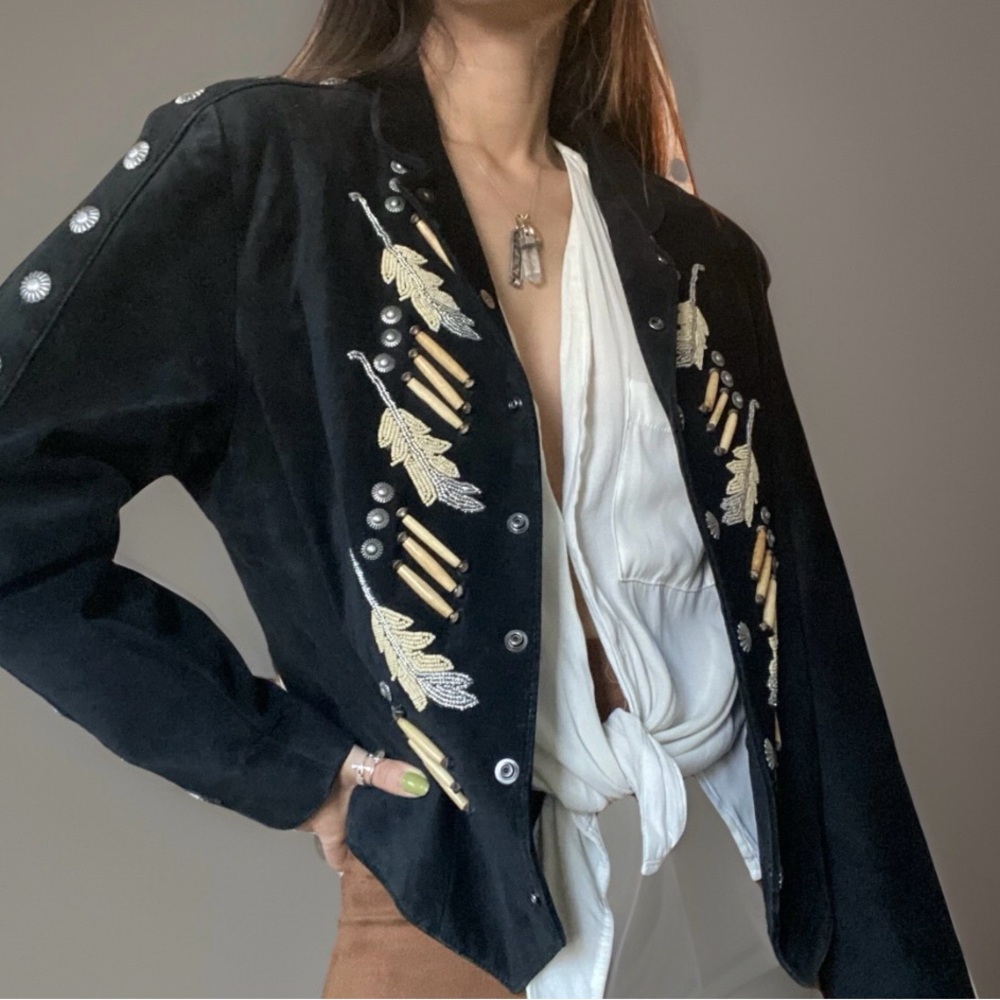 VTG Renegade Spirit Ren Ellis Suede Beaded Jacket
